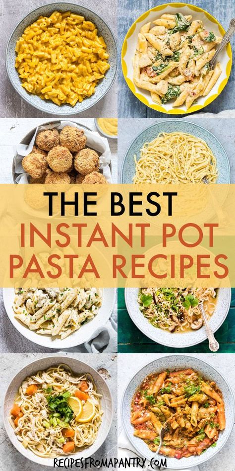 This collection of tried and tested best Instant Pot Pasta Recipes will become your go-to resource. Each recipe is comforting, satisfying & full of flavour. Plus they are super quick & easy to make! Instant Pot Pasta is the ultimate family-friendly and affordable meal. Includes chicken, vegan, shrimp, sausage, spaghetti and ground beef pasta recipes. Click through to get these recipes! #instantpot #instantpotrecipes #pressurecooker #pressurecooker #pasta #instantpotpasta #pastarecipes Easy Instant Pot Pasta, Instant Pot Pasta Recipes, Pressure Cooker Recipes Pasta, Pot Pasta Recipes, Pressure Cooker Pasta, Instant Pot Pasta, Instant Pot Pasta Recipe, Best Instant Pot Recipe, Instant Pot Dinner Recipes