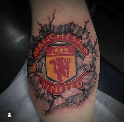 Manchester United Tattoo Ideas, United Tattoo Ideas, Man United Logo, Manchester United Tattoo, Hooligans Tattoo, Man Utd Tattoo, Soccer Tattoos, Tattoo Ideas Simple, Manchester United Images