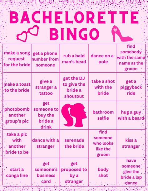 Barbie Bachelorette Bingo Barbie Bachelorette Party Games, Bach Cruise, Bridal Shower Timeline, Barbie Bachelorette Party, Bachelorette Bingo, Disco Barbie, Cowgirl Disco, Barbie Bachelorette, Bingo Games For Kids