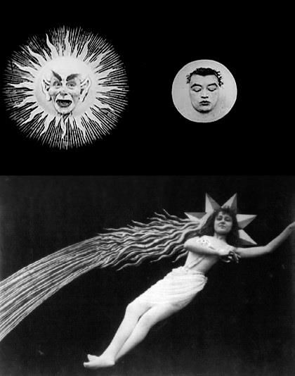 Georges Melies, George Melies, The Sun And Moon, Silent Film, Film Stills, Sun And Moon, Horror Art, Vintage Photography, Dark Art