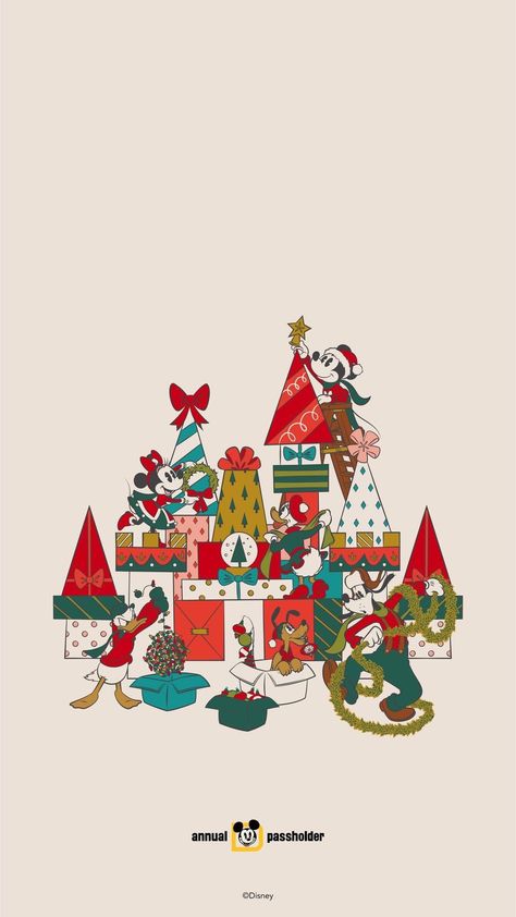 Disney Christmas Wallpaper Aesthetic, Disney Merry Christmas, Disney Pop Art, Christmas Wallpaper Iphone Cute, Disneyland Christmas, Iphone Wallpaper Winter, Christmas Wallpaper Backgrounds, Xmas Wallpaper, Disney Iphone