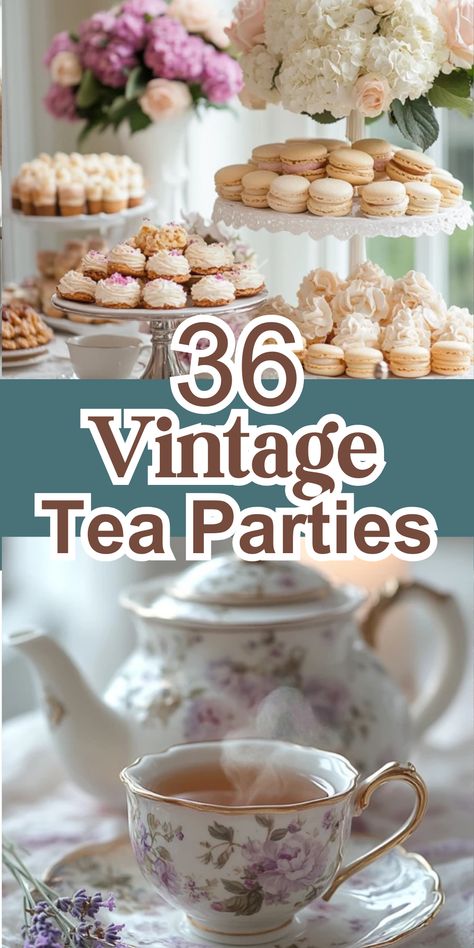 Looking for tea party aesthetic perfection? These 36 Vintage Tea Parties ideas include vintage high tea decorations, tea party tablecloth ideas, and must-have tea party decor ideas for adults. Whether it’s a ladies tea, a romantic tea party, or an afternoon tea theme, this guide will help you plan a flawless setup. Visit the site and save this pin for inspiration! Party Tablecloth Ideas, Party Decor Ideas For Adults, Tea Party Wedding Theme, Tea Party Decor Ideas, High Tea Decorations, Tea Decorations, Tea Party Aesthetic, Tablecloth Ideas, Vintage High Tea