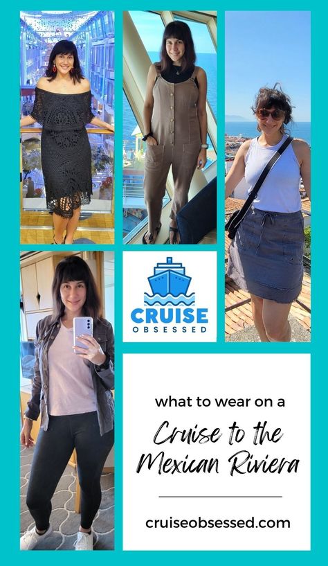 What to Wear on a Cruise to the Mexican Riviera from cruiseobsessed.com. Mexico Cruise Outfits, Cruise To Mexico, Mexican Cruise, Mexican Riviera Cruise, Mexican Riviera, Mexico Cruise, Cruise Essentials, Cruise Outfits, Cruise Wear