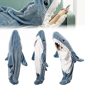 Shark Sleeping Bag, Shark Onesie, Shark Blanket, Shark Pajamas, Shark Costume, Shark Costumes, Shark Gifts, Flannel Hoodie, Flannel Fashion