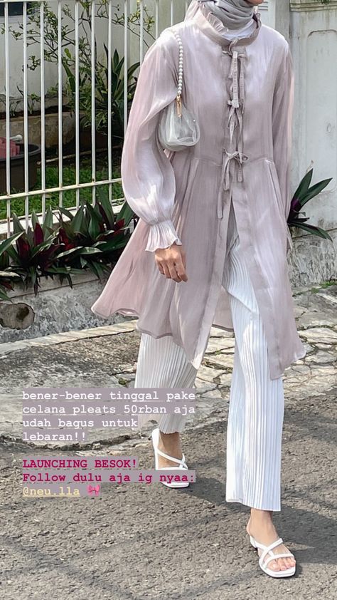 Outfit Ied Fitri, Raya Outfit Hijab, Khalifah Nasir, Raya Outfit Ideas, Outfit Kondangan Simple Hijab, Tunik Hijab Style Casual, Inspirasi Outfit Lebaran, Outfit Kondangan Casual, Outfit Lebaran Simple