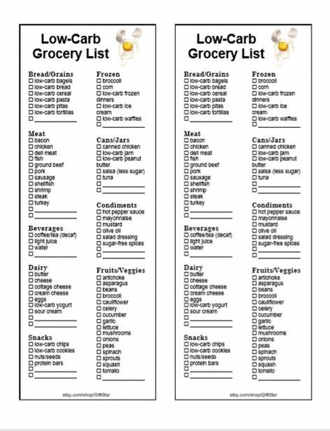 Sugar Free Grocery List, Low Carb Cereal, Low Carb Grocery List, Low Carb Grocery, Free Grocery List, Protein Packed Meals, Grocery List Printable, Low Carb Dessert, Shopping List Grocery