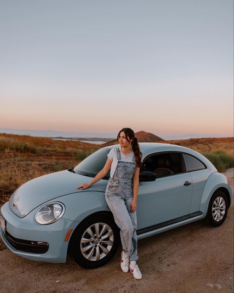 Volkswagen beetle aesthetic car photoshoot outfit idea cute Volkswagen Beetle Aesthetic, Beetle Aesthetic, 2015 Aesthetic, Car Photoshoot, Aesthetic Car, Photoshoot Idea, Car Girls, Photoshoot Outfits, Vw Beetles