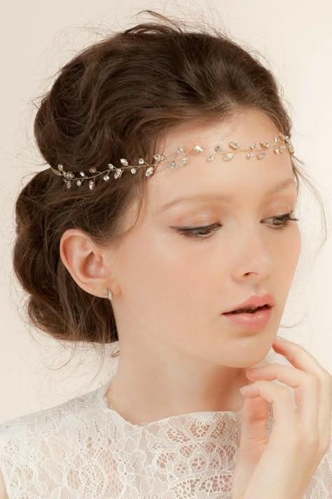 Bohemian Wedding Headpiece, Boho Bridal Hair, Crystal Hair Vine, Headpiece Jewelry, Fancy Jewellery Designs, Head Jewelry, Bridal Hair Vine, Crystal Headband, Head Piece