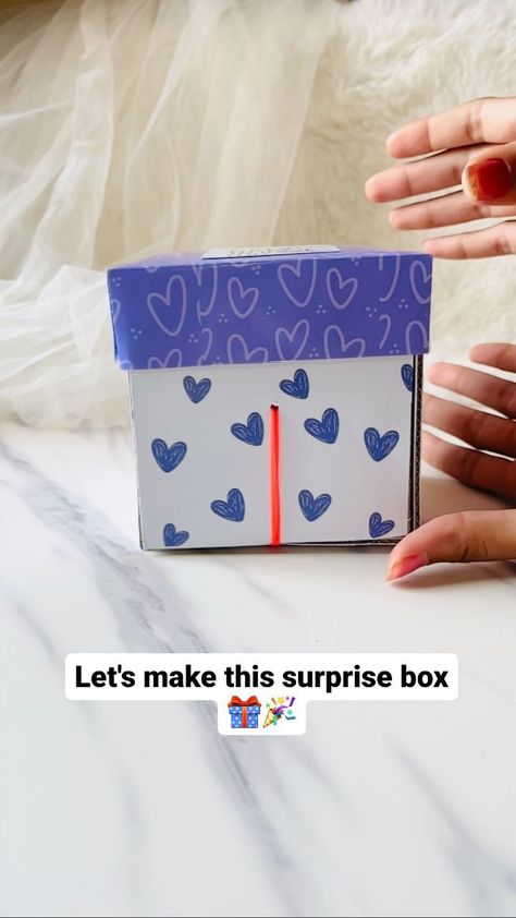 Gayatri chouhan | Diy surprise gift box A complete tutorial video is already uploaded on my YouTube channel, you can watch it using the given link in my bio... | Instagram Diy Birthday Surprise, Birthday Surprise For Husband, Exploding Gift Box, Surprise Gift Box, Memory Collage, Aniversary Gifts, Personalised Gifts Diy, Creative Money Gifts, Paper Cutout Art