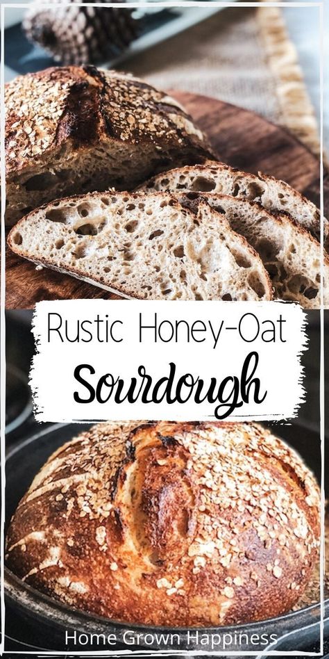 Oat Sourdough Bread, Honey Oat Sourdough, Dough Starter Recipe, Artisan Sourdough Bread Recipe, Sourdough Bread Starter, Sourdough Recipe, Sourdough Starter Discard Recipe, Bread Soft, Homemade Sourdough Bread