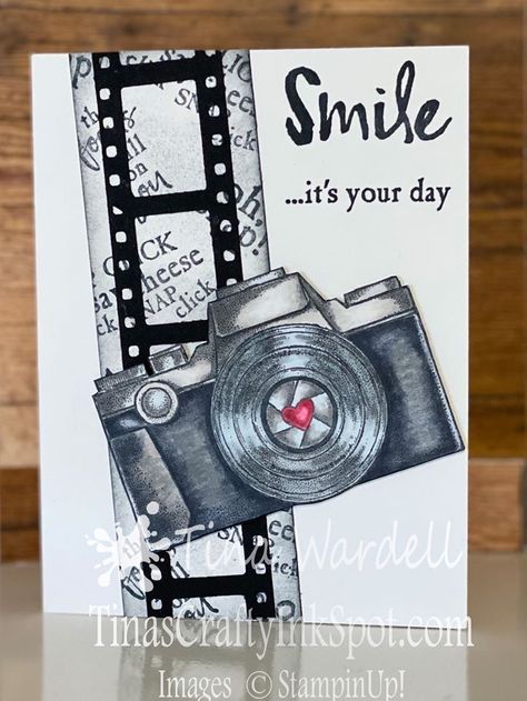 Feminine Photography, Birthday Card Craft, Card Photography, Hand Stamped Cards, Creative Birthday, Birthday Cards For Men, Camera Cards, So Creative, Birthday Cards Diy