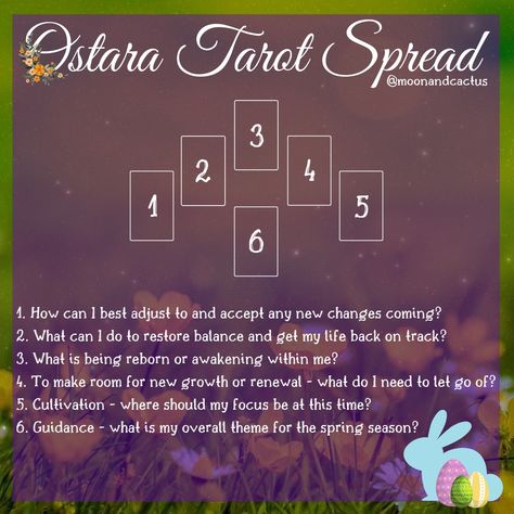 Spring Tarot Spread, April Tarot Spread, Week Ahead Tarot Spread, Ostara Spread Tarot, Tarot Spreads For Outcomes, Diy Tarot Cards, Moon Astrology, Tarot Reading Spreads, Vernal Equinox