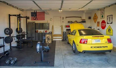 Crossfit Garage Gym, Garage Floor Paint, Home Gym Garage, Diy Home Gym, Basement Gym, Gym Room At Home, Home Gym Decor, Garage Remodel, Fitness Home