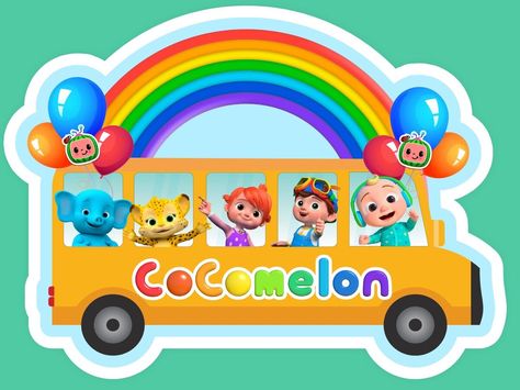 Cocomelon Bus Printable, Cocomelon Characters Printable, Cocomelon Cake Topper Printable, Cocomelon Decoration, Cocomelon School Bus, Cocomelon Cake, Baby Boy Cake Topper, Coco Melon, Cocomelon Birthday