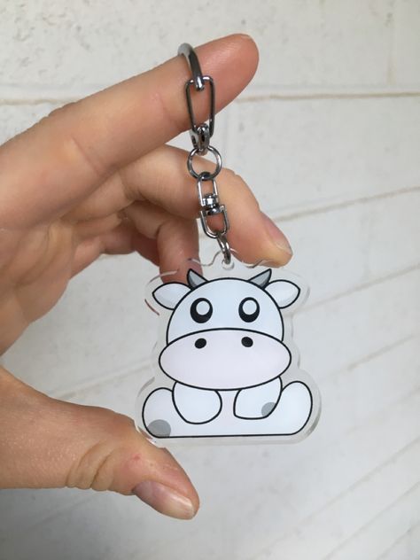 #cow #cutecow #cartoon #keychain Kawaii Keychains, Cow Keychain, Cartoon Keychain, Cute Cows, Keychains, Cow, Kawaii