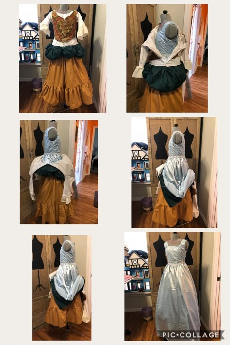 Into the Woods - Cinderella’s transformation dress Into The Woods Cinderella Costume, Cinderella The Musical, Cinderella Broadway Costume, Transformation Dress Costume, Cinderella Transformation Dress, Into The Woods Musical Costumes, Cinderella Dress Diy, Cinderella Dress Transformation, Quick Change Costume