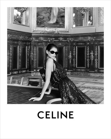 Celine Spring/Summer 2021 Campaign Celine Campaign, Celine Triomphe Shoulder Bag, Triomphe Shoulder Bag, Cindy Crawford Daughter, Kaia Jordan Gerber, Celine Triomphe, French Models, Hedi Slimane, Model Aesthetic