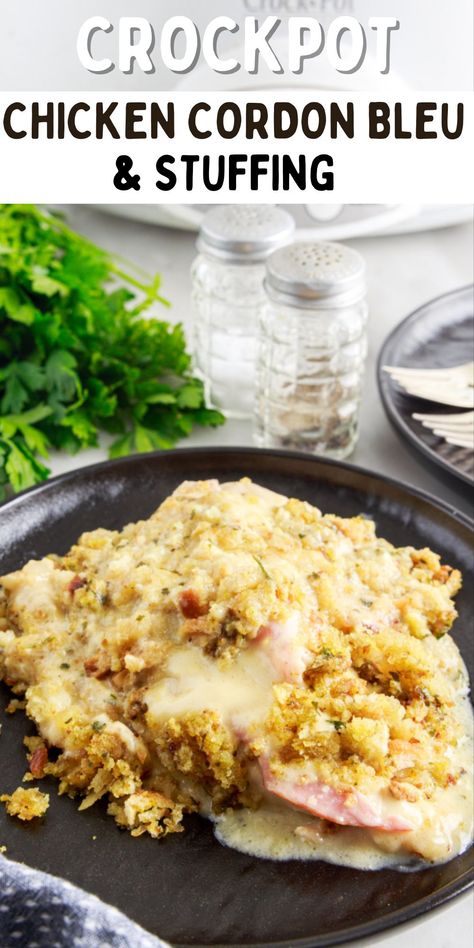 Chicken Cordon Bleu Crockpot, Chicken Stuffing Crockpot, Best Crockpot Chicken Recipes, Crockpot Chicken Cordon Bleu, The Best Crockpot Chicken, Best Crockpot Chicken, Slow Cooker Rice, Cordon Blue, Chicken Cordon Bleu Casserole