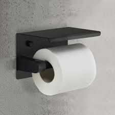 Gedy Toilet Paper Holders - TheBathOutlet Matte Black Toilet, Modern Toilet Paper Holders, Toilet Paper Holder Shelf, Matte Black Bathroom Accessories, Toilet Paper Holder With Shelf, Best Toilet Paper, Black Towel Bar, Recessed Toilet Paper Holder, Bathroom Recessed Lighting