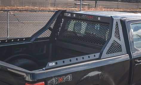 Custom Headache Rack, Bed Rack Ideas, Headache Rack Ideas, Headache Rack Trucks, Aksesoris Jeep, Ram Trucks Accessories, Custom Tool Boxes, Custom Flatbed, Truck Roof Rack