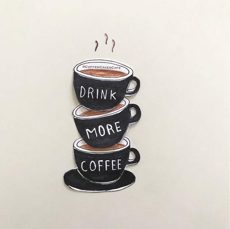 Coffee Art Illustration, Coffee Zone, Coffee Doodle, Chocolate Quotes, Coffee Study, Tea Wallpaper, Coffee Tattoos, Coffee Truck, Coffee Obsession