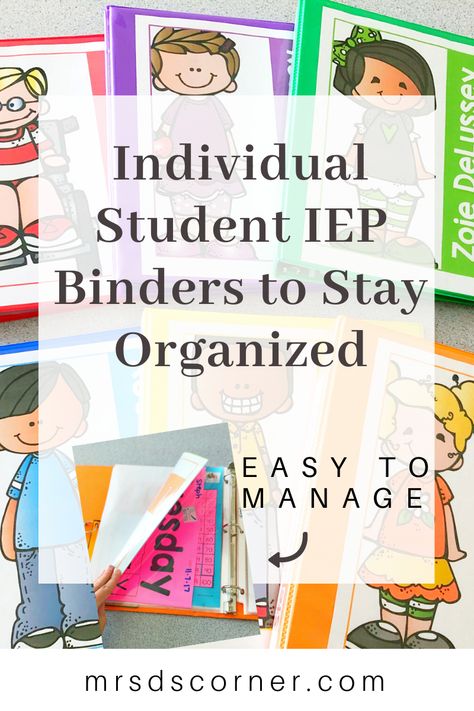 Iep Student Binder, Student Iep Binders, Kindergarten Iep Goals, Special Education Paraprofessional Binder, Iep Goal Bank Special Education, Iep Data Binder, Iep Binder Organization, Tracking Iep Goals, Iep Binder Teachers