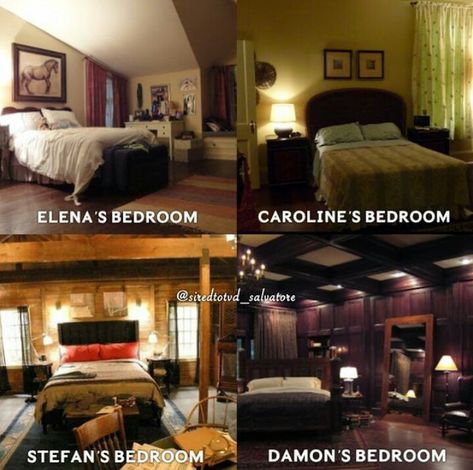 Vampire Living Room, Vampire Room, Salvatore Boarding House, College Bedroom, Damon Salvatore Vampire Diaries, Classy Bedroom, Boarding House, Room Planning, Elena Gilbert