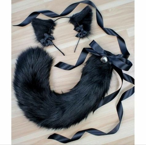 Kitten Play Gear, Wolf Ears And Tail, Cat Ears And Tail, Wolf Ears, Pet Spaces, Cat Tail, Kittens Playing, Animal Ears, Ear Headbands