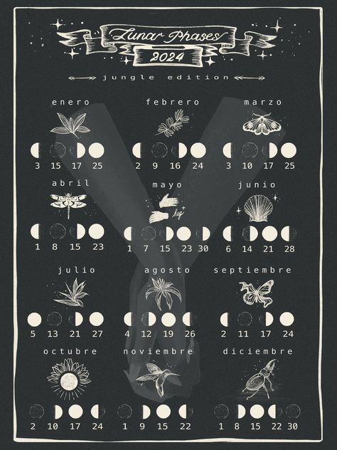 Moon calendar, moon phases, printable, digital, poster Moon Phases Printable, Moon Phases Calendar, 2024 Printable, Awakening Soul, Unique Talents, Moon Phase Calendar, Hidden Talents, Moon Reading, Moon Calendar