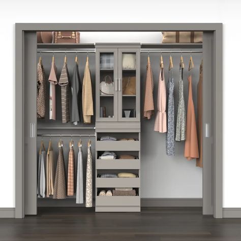 ClosetMaid 21.38" W Shelving & Reviews | Wayfair Closet Redesign, Modular Closets, Closet Drawers, 3 Shelves, Online Closet, Modular Storage, Closet Rod, Closet Shelves, Custom Closet