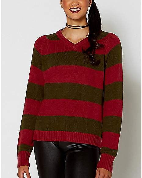 Freddy Krueger Sweater, Creative Textiles, A Nightmare On Elm Street, Scary Costumes, Elm Street, Nightmare On Elm Street, Freddy Krueger, A Nightmare, Halloween Costumes For Girls