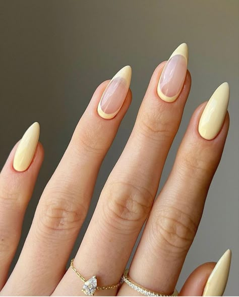 Pale lemon summer nails Summer Yellow Nails, French Manicure Nail Designs, Lemon Nails, Yellow Nails Design, Manicure Nail Designs, French Manicure Nails, Summer Yellow, Pastel Nails, Hot Nails