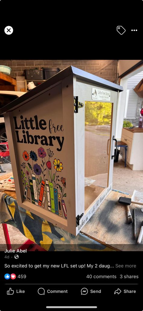 Free Little Library, Little Free Library Plans, Little Free Pantry, Library Plan, Lending Library, Little Library, Free Library, Library Ideas, Library Card