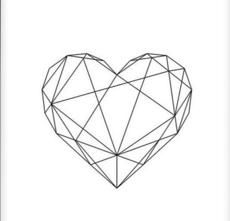 Rock Heart Tattoo, Diamond Drawing, Heart Shaped Diamond, Tattoo Inspo, Heart Tattoo, Tattoos For Women, Heart Shapes, Tattoos, Drawings