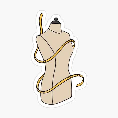 Get my art printed on awesome products. Support me at Redbubble #RBandME: https://www.redbubble.com/i/sticker/Mannequin-Seamstress-Fashion-Design-by-murialbezanson/61113980.EJUG5?asc=u Fashion Design Stickers, Fashion Stickers Printable, Fashion Designer Wallpaper, Fashion Stickers, Fashion Mannequin, رسم كاريكاتير, Same Or Different, Cute Laptop Stickers, Design Stickers