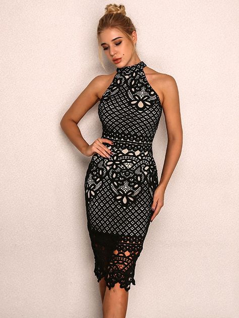 Crochet Party, Guipure Lace Dress, Vintage Party Dresses, Party Dresses Online, Sleeveless Bodycon Dress, Long Midi Dress, Prom Dresses Online, White Dresses For Women, Guipure Lace