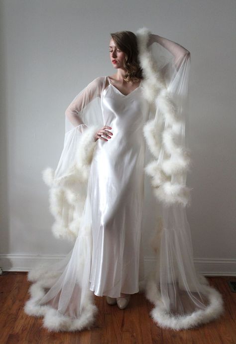 Floor length bridal robe. Getting ready for the wedding. Bride. Bride Robe Getting Ready, Bridal Robe Getting Ready, Illusion Tulle, Bridal Robe, Wedding Robe, Bride Getting Ready, Bridal Robes, Wedding Night, Long Scarf