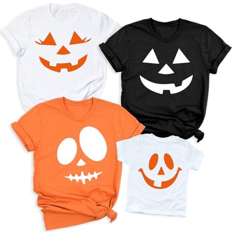 Family Halloween Costumes, Custom Pumpkin Face Shirts, Matching Group Tshirts, Spooky Pumpkin Expression Print Apparel for All Ages (Woman T-Shirt) Tshirt Halloween Costumes, Pumpkin Tshirt, Halloween Matching, Pumpkin Face, Family Halloween Costumes, Spooky Pumpkin, Pumpkin Faces, Family Halloween, Dia De Muertos