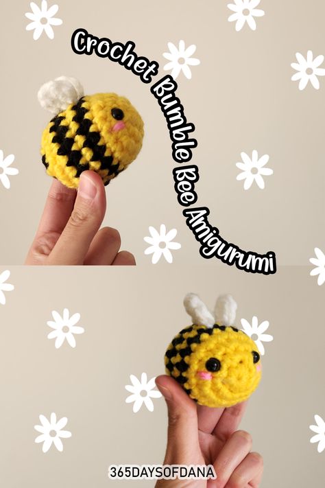 A detailed crochet tutorial for a bumble bee amigurumi. Great for beginners. Works great as a keychain. Amigurumi Bee Keychain, Crochet Tiny Bee Pattern Free, Amigurumi Bumble Bee, Mini Bee Amigurumi Free Pattern, Small Bumble Bee Crochet Pattern, Bee Keychain Crochet Pattern, Mini Bumble Bee Crochet Pattern Free, Tiny Bee Crochet Pattern, Beginner Crochet Keychain