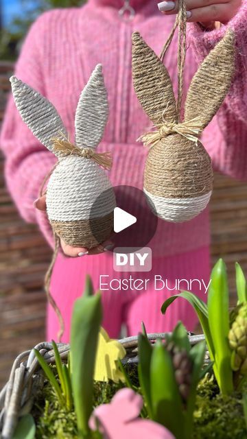 Diy Osterschmuck, Shabby Chic Easter, Easy Easter Decorations, Easter Tree Decorations, Rabbit Decor, Easter Decorations Kids, Elementary Art Projects, Easter Decorations Outdoor, Easter Decorations Diy Easy