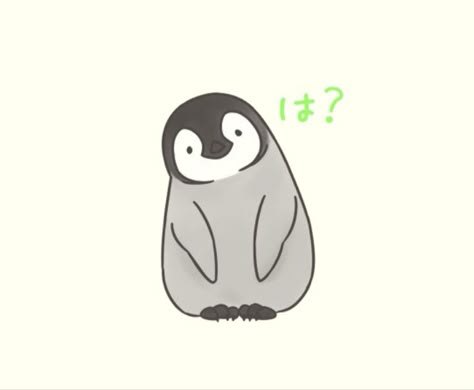 Credit to niwazekisho Cute Drawings Of Penguins, Cartoon Pinguin Drawing, Penguin Doodle Cute, Small Penguin Drawing, How To Draw Penguin, Cute Penguins Cartoon, Kawaii Drawings Easy, Kawaii Penguin Drawing, Penguins Drawing