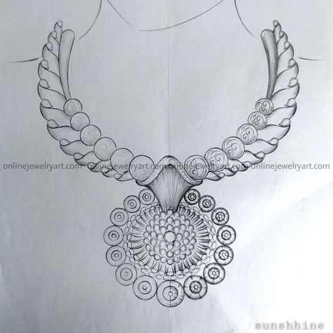 Choker Necklace Drawing, Jwellary Design Drawing, How To Draw Necklace, Jewelry Design Necklace Sketches, Diamond Necklace Drawing, Necklace Sketch Design, Necklace Illustration Drawing, Jewelry Design Drawing Necklaces, Necklace Drawing Sketch