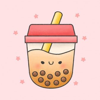 Cute bubble milk tea fresh drink cartoon hand drawn style Milk Tea Drawing, Milk Tea Wallpaper, Boba Cartoon, Drink Cartoon, Fresh Drink, Tea Wallpaper, Boba Milk Tea, Boba Milk, Drawing Cartoon Faces