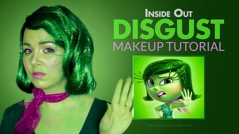 Disgust Make Up Inside Out, Embarrassment Inside Out Costume, Disgust Inside Out, Inside Out 2 Disgust, Inside Out Costume, Disgusted Inside Out, Disgusted Face, Movie Inside Out, Inside Out Characters