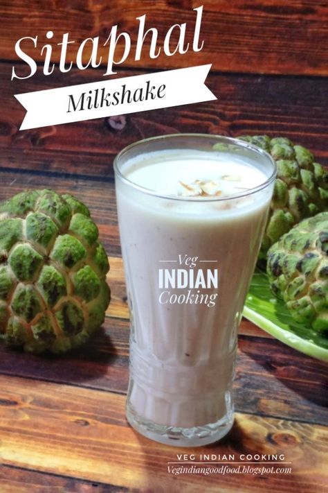 Sitaphal Recipes, Custard Apple Recipes, Apple Shake Recipe, Coconut Milkshake Recipe, Fruit Shakes Recipes, Fruit Milkshake Recipe, Natural Juice Recipes, Teatime Snacks, Fruit Milkshake