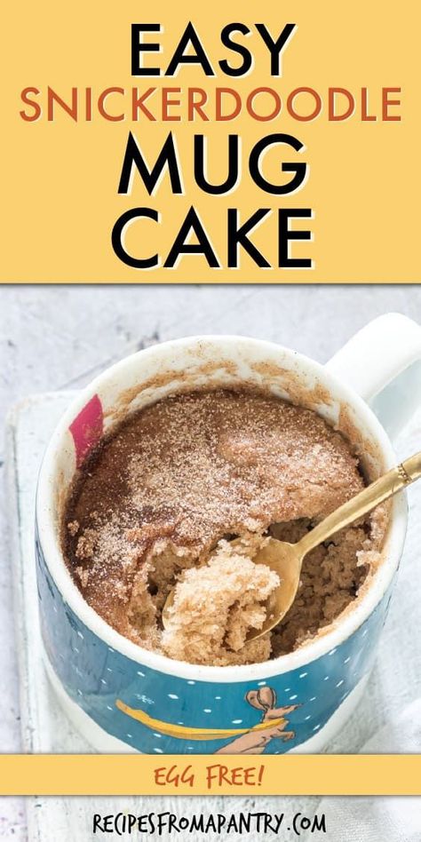 Snicker Doodle Mug Cake, Cinnamon Mug Cake Recipe, Snickerdoodle Mug Cake, Mug Cake Low Carb, Cake In The Microwave, Cinnamon Mug Cake, Cake Microwave, Cake Texture, Easy Mug Cake