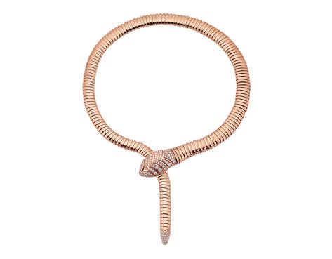 Serpenti Necklace 350680 | BVLGARI Bulgari Jewelry, Bridal Jewels, Bvlgari Jewelry, Bvlgari Serpenti, Italian Jewelry, Diamond Chain, Rose Gold Diamonds, Rose Gold Necklace, Gold Set