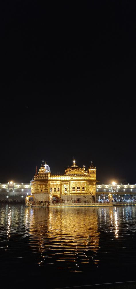 Golden temple during the night! Golden Temple Wallpaper Aesthetic, Golden Temple Amritsar Snapchat Story, Amritsar Snapchat Story, Golden Temple Pics For Dp, Amritsar Aesthetic, Golden Temple Aesthetic, Amritsar Snap, Amritsar Snapchat, Golden Temple Wallpapers Night