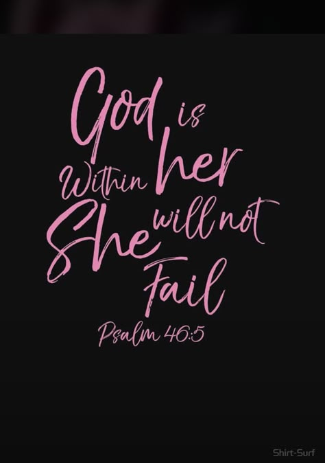 Pink And Black Bible Verse, Black And Pink Bible Verse, Black And Pink Christian Wallpaper, God Is Within Her She Will Not Fail Pink, Black Barbie Aesthetic Wallpaper, Christian Icons Aesthetic, Girly Phone Backgrounds, Girly Wallpaper Iphone Aesthetic, Psalms 46:5