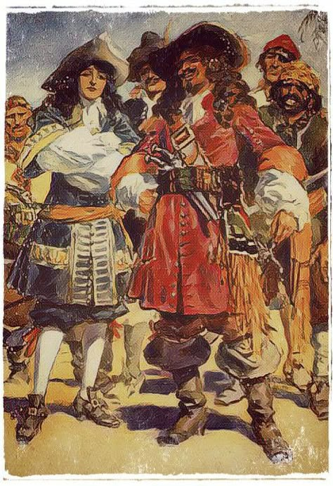 Navy Sailor Art, Historically Accurate Pirates, Pirates Historical, 1600s Pirate, Mermaid X Pirate, Pirate Navigator, Pirate Historical, French Pirate, Pirate Painting